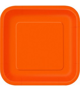 16 Petites Assiettes Orange
