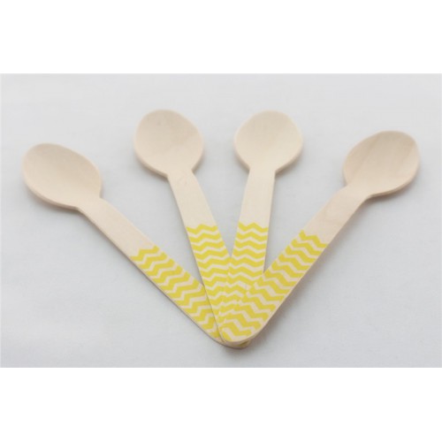 Yellow Chevron Spoons