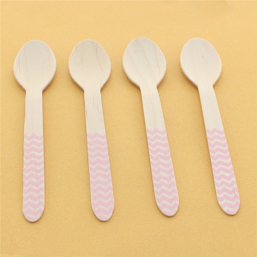 Pink Chevron Spoons
