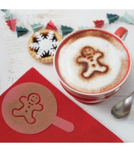 6 winter Beverage Stencils