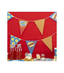 Super Heros Party Flag Banner