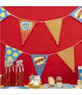 Super Heros Party Flag Banner
