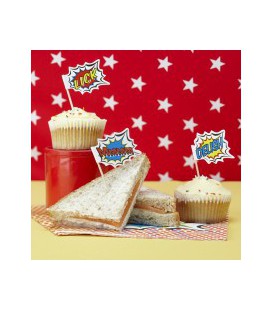 Super Heros Party Food Flags