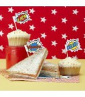 Super Heros Party Food Flags