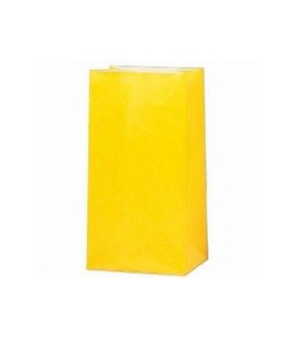 12 Pochettes Cadeaux Papier Jaune