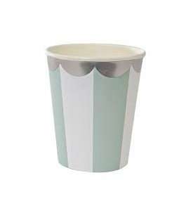 8 Aqua Meri Meri Cups