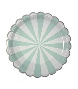 8 Grandes Assiettes Aqua Meri Meri