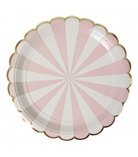 8 Grandes Assiettes Rose Meri Meri