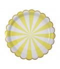 8 Yellow Meri Meri Big Plates