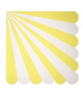 20 Grandes Serviettes Jaune Meri Meri