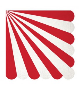 20 Grandes Serviettes Rouge Meri Meri