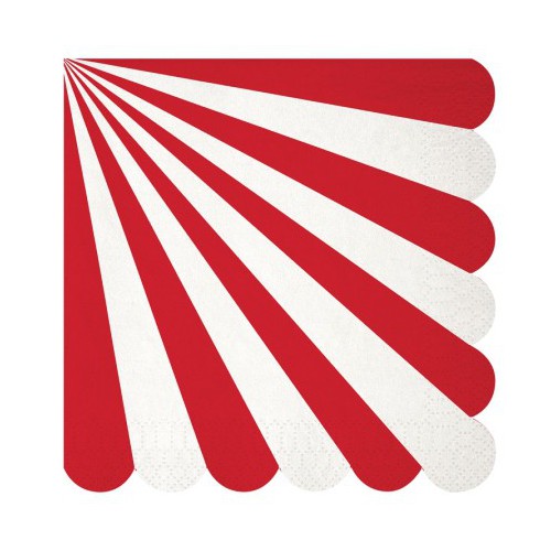 20 Große Servietten Rot Meri Meri