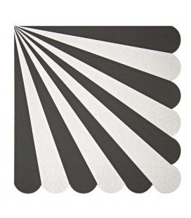 20 Black Meri Meri Lunch Napkins