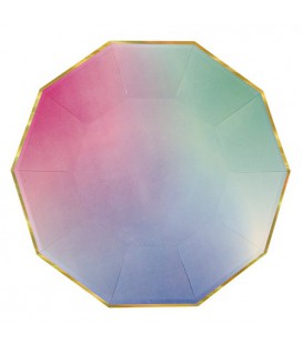 8 Grandes Assiettes Ombré