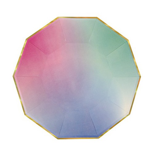 8 Ombre Large Plates