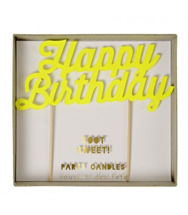 Happy Birthday Yellow Candle