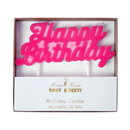 Happy Birthday Pink Candle