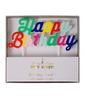 Happy Birthday Multicolored Candle
