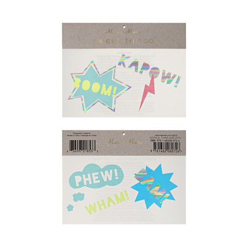 6 Poom Kapow Temporary Tattoos
