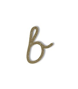 Acrylic Gold Glitter Letter B