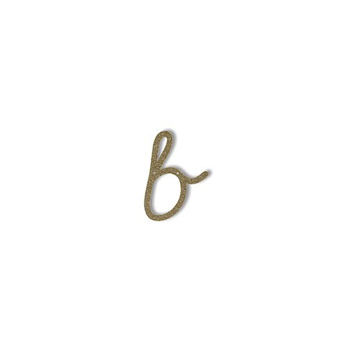 Acrylic Gold Glitter Letter B