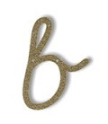 Acrylic Gold Glitter Letter B