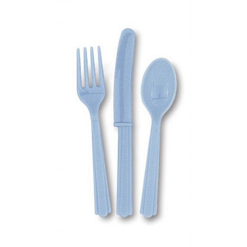 18 Baby Blue Cutlery