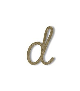 Acrylic Gold Glitter Letter D
