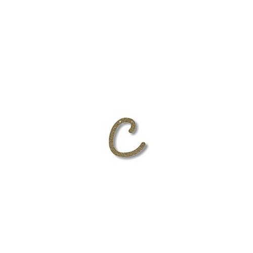 Acrylic Gold Glitter Letter C