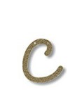 Acrylic Gold Glitter Letter C