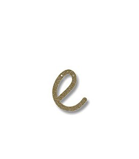 Acrylic Gold Glitter Letter E