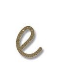 Acrylic Gold Glitter Letter E