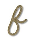 Acrylic Gold Glitter Letter F