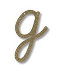 Acrylic Gold Glitter Letter G