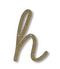 Goldener Polyacryl Buchstabe H