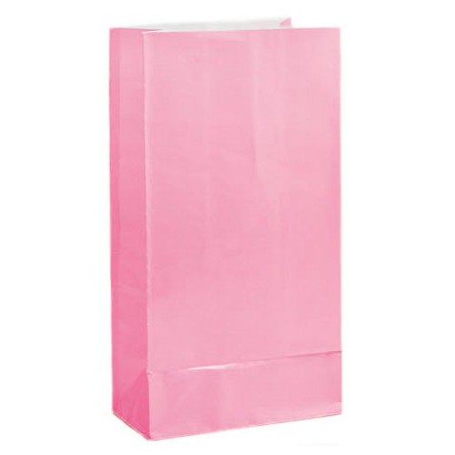12 pink Paper Party Bags