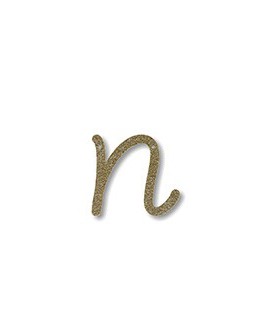 Goldener Polyacryl Buchstabe N