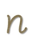Goldener Polyacryl Buchstabe N