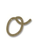 Goldener Polyacryl Buchstabe O