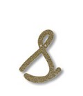 Goldener Polyacryl Buchstabe S