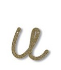 Goldener Polyacryl Buchstabe U