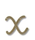Goldener Polyacryl Buchstabe X