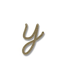 Acrylic Gold Glitter Letter Y