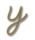 Goldener Polyacryl Buchstabe Y