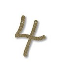 Acrylic Gold Glitter Number 4