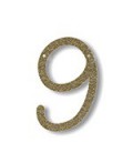 Acrylic Gold Glitter Number 9