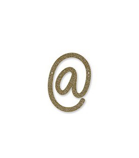 Acrylic Gold Glitter Symbol @