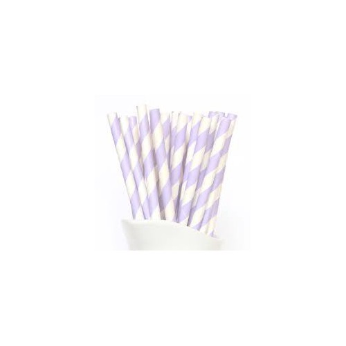 24 Mint Green Striped Paper Straws