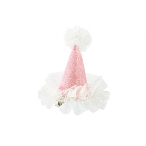 Rosa Mini Hütchen mit Pailletten