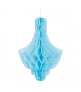 Wabenpapier Kronleuchter Himmelblau